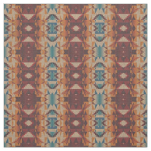 Tissu Turquoise Bleu Rouge Taupe Brown Orange Ethique