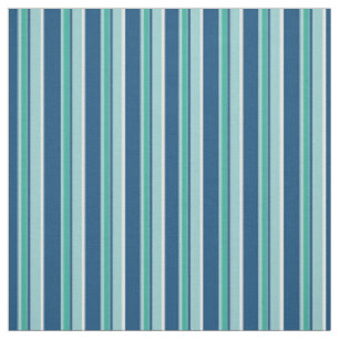 Tissu Turquoise Blue Seafoam Green Stripes Motif