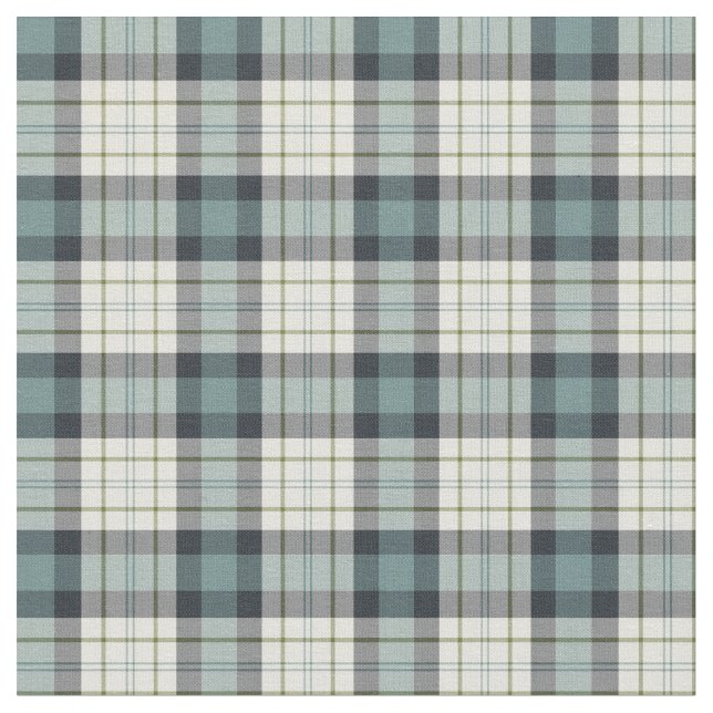 Tissu Turquoise et bleu marine Rustique Plaid (Fermer)
