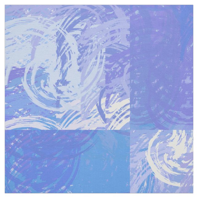 Tissu Turquoise et violet Abstrait (Échantillon)