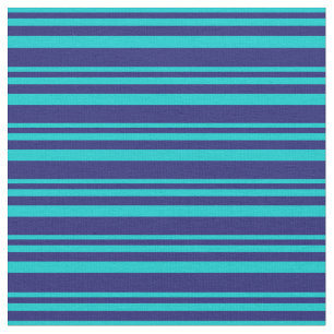 Tissu Turquoise foncée et Bleu de nuit
