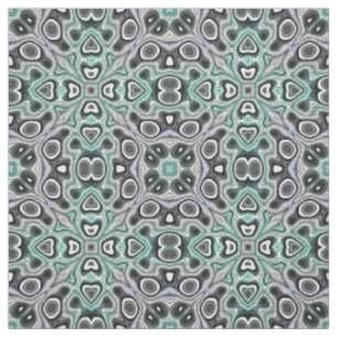 Tissu Turquoise gris violet rétro Chic Nouveau Motif mos