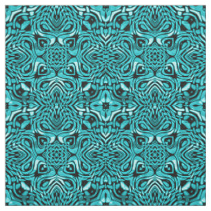 Tissu Turquoise Turquoise bleu bleu africain Motif de mo