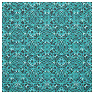 Tissu Turquoise Turquoise bleu bleu africain Motif de mo