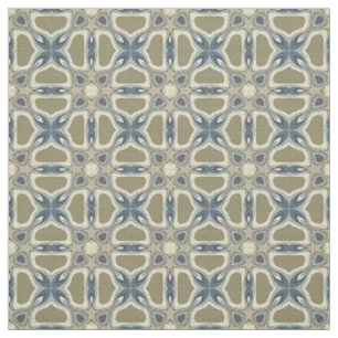 Tissu Turquoise Vert bleu gris ocre Hip Orient Motif