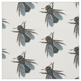 Tissu typographie ancienne abeille vintage et colorée