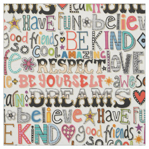 Tissu typographie cool