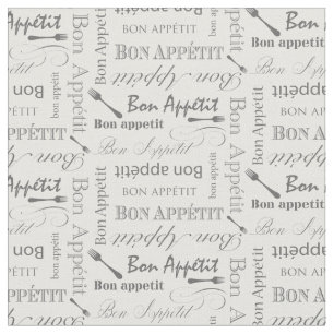 Tissu Typographie d'Appetit de fève gastronome de