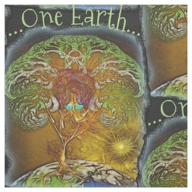Tissu Un arbre de la terre de la vie (Échantillon)