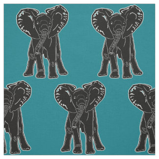 Tissu Un Arrière - plan de couleur noir éléphant