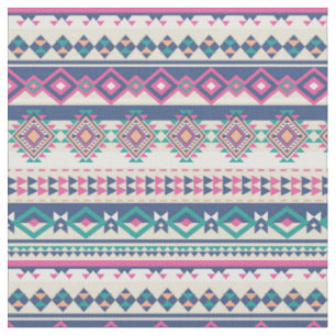 Tissu Un Motif tribal de couleur vive