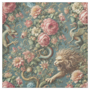 Tissu Un mythos florissant - Carreau de déclaration goth