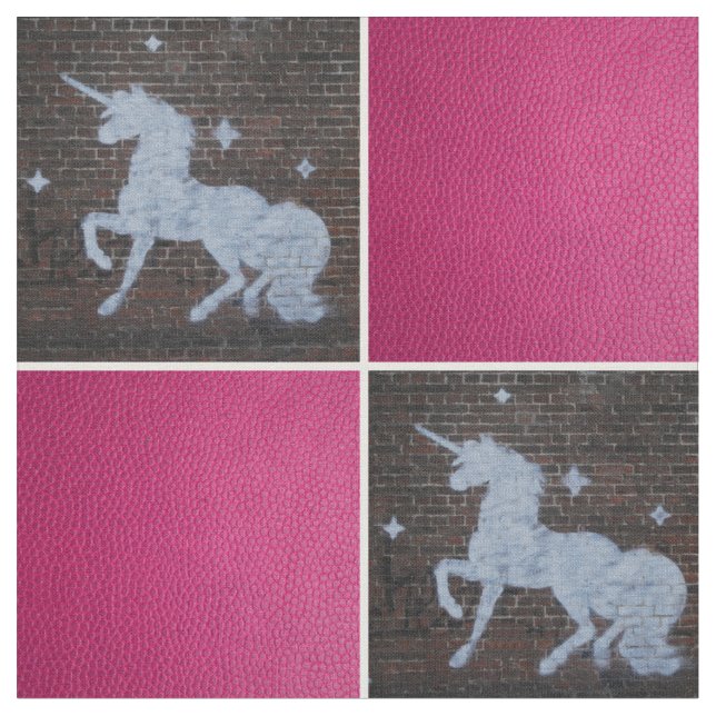 Tissu Unicorne rose (Fermer)