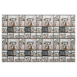 Tissu Utiliser vos 8 photos préférées - Noir