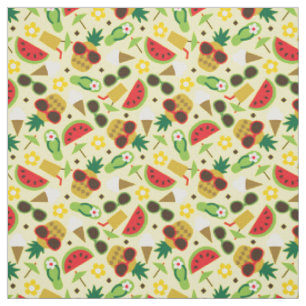 Tissu Vacances tropicales Motif sans fil