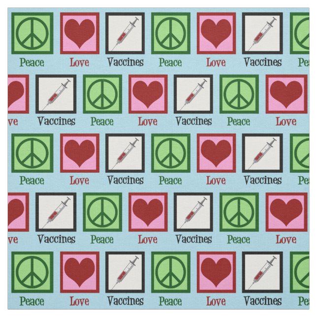 Tissu Vaccins Peace Love (Échantillon)