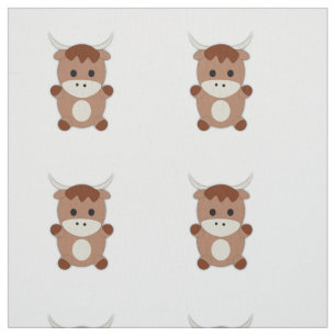 Tissu Vache Brown mignonne