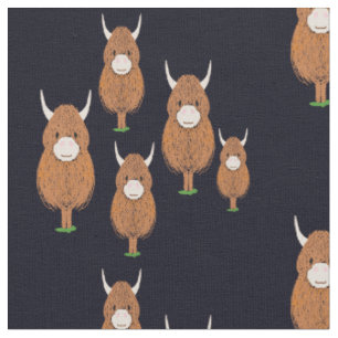 Tissu Vache écossaise amusante