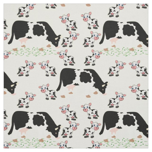 Tissu Vaches Et Calcul (Échantillon)