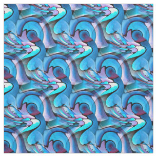 Tissu Vagues de l'océan Abstrait bleu et violet