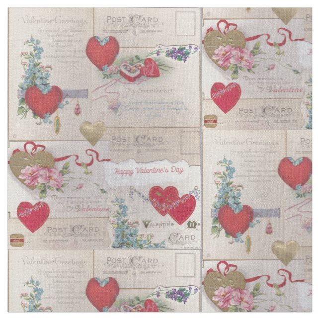 Tissu Valentines vintages (Fermer)