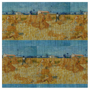 Tissu Van Gogh ; Récolte en Provence