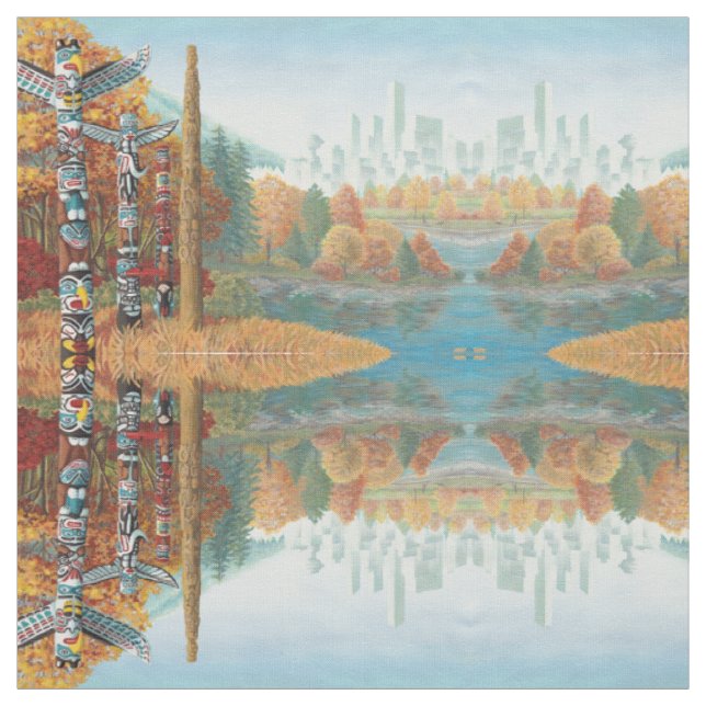 Tissu Vancouver Art Fabric Vancouver Totem Art Fabric (Échantillon)