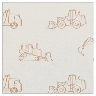 Tissu Véhicules de construction Constructeur Garçon mign