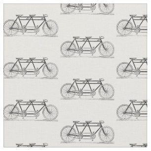 Tissu Vélo vintage Conçu Pour Deux / Vélo Tandem