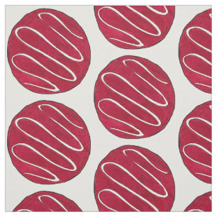 Tissu Vente de biscuits en velours rouge givrée