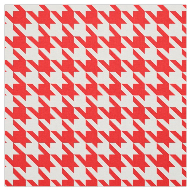 Tissu Vérification de la position de base rouge et blanc (Échantillon)