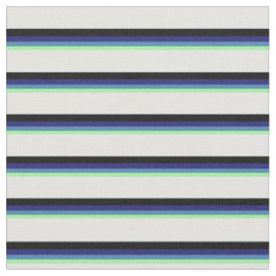 Tissu Vert, Bleu, Bleu de minuit, Noir et Cyan clair