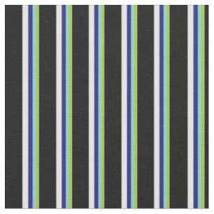 Tissu Vert, bleu ciel, bleu nuit, crème à la menthe et n
