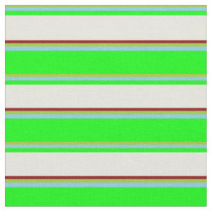 Tissu Vert, bleu ciel, citron vert, beige et rouge foncé