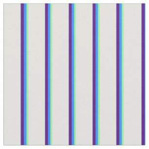 Tissu Vert, Bleu, Indigo & Motif Cyan clair