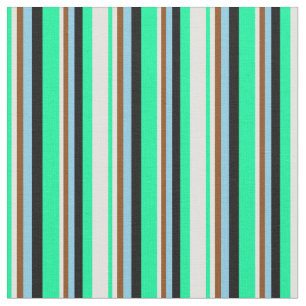 Tissu Vert, Cyan clair, Brown, Ciel Bleu & Noir