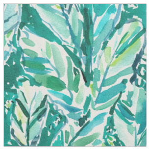 Tissu Vert de JUNGLE de FEUILLE de BANANE tropical