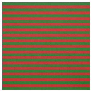 Tissu Vert d'île, pied rouge lumineux, rayures