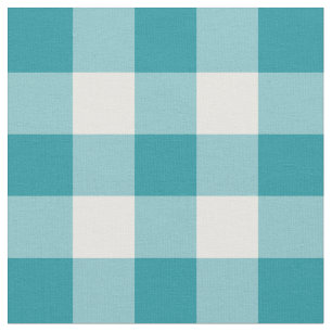Tissu vert et blanc turquoise de motif de guingan