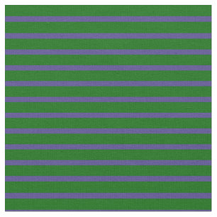 Tissu Vert foncé et Ardoise foncée Bleu rayures de coule