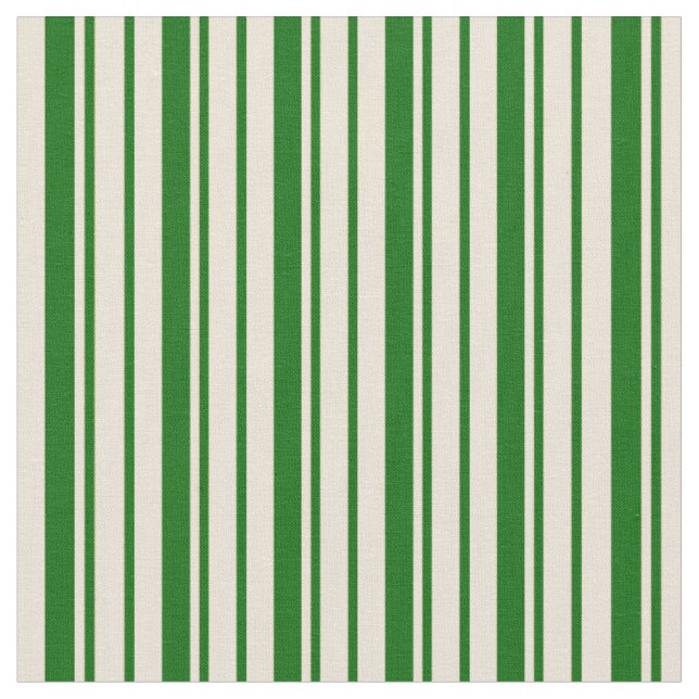 Tissu Vert foncé et lignes de couleur bisque (Fermer)