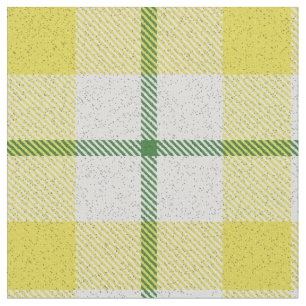Tissu Vert jaune et blanc tartan plaid rustique campagne