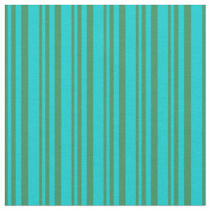 Tissu Vert mer et bleu turquoise foncé