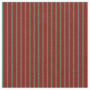 Tissu Vert mer et rouge foncé Motif rayé de couleur ro