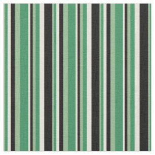 Tissu Vert mer foncé, Vert mer, Beige & Noir