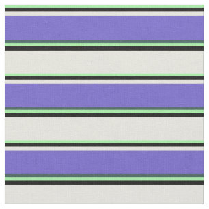 Tissu Vert, noir, beige, bleu ardoise et gris ardoise fo