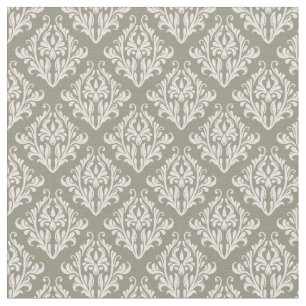 Tissu Vert olive damassé