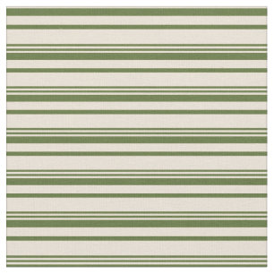 Tissu Vert olive foncé et lignes de couleur bisque