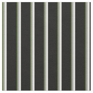 Tissu Vert olive foncé, gris foncé, blanc et noir