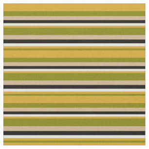 Tissu Vert, Parure d'or, Jaune clair, Noir et Tan